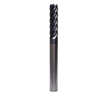 Fraise multidents série longue pour usinage haute vitesse – 6 dents – TiAlN – hélice 55° – Acier dur