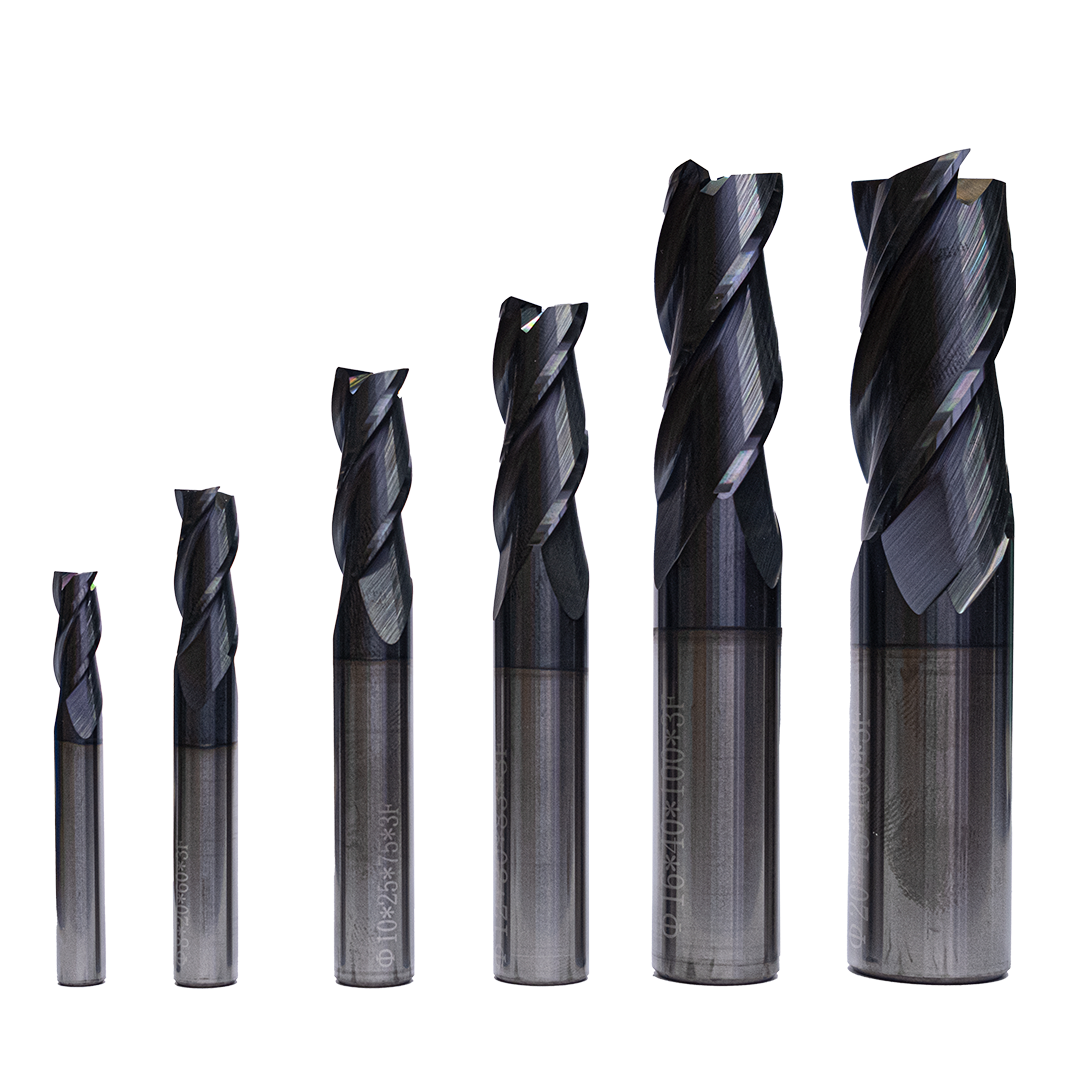 Coffret de fraise pour usinage standard – 3 dents – TiAlN – hélice 30° – Acier standard