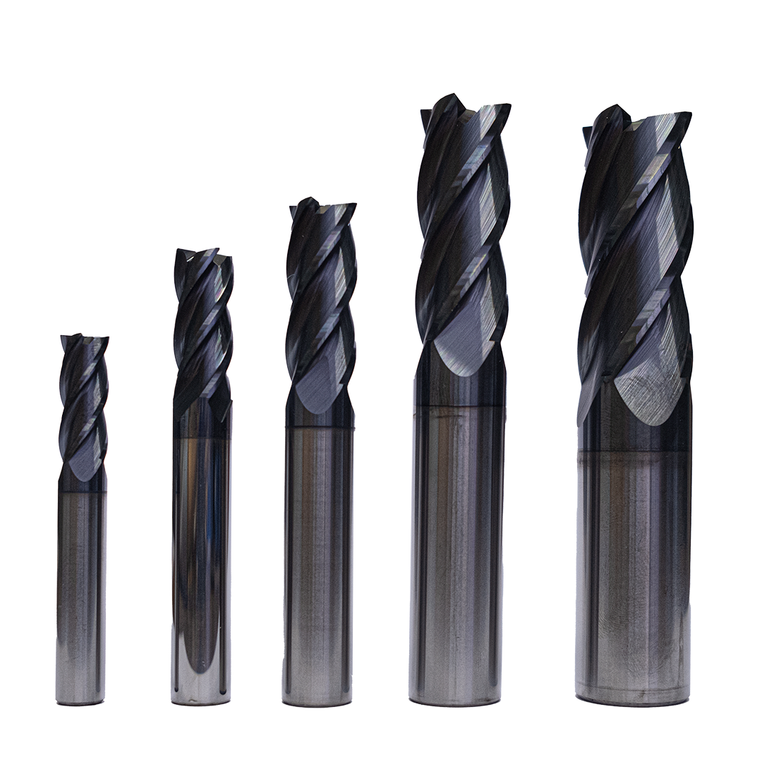Coffret de fraise pour usinage standard – 4 dents – TiAlN – hélice 30° – Acier standard